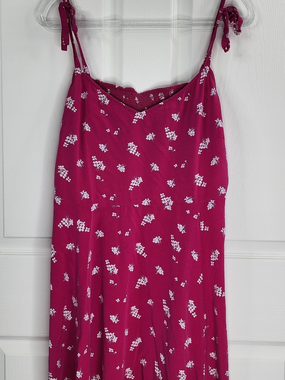 GAP Floral Tie-Shoulder Cami Dress in Berry Pink / White Floral (Size XXL)